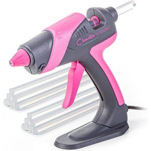 Hot Glue Gun, 60W High Temp Large Glue Gun w/ Stand-Up base & 12 Glue Stick